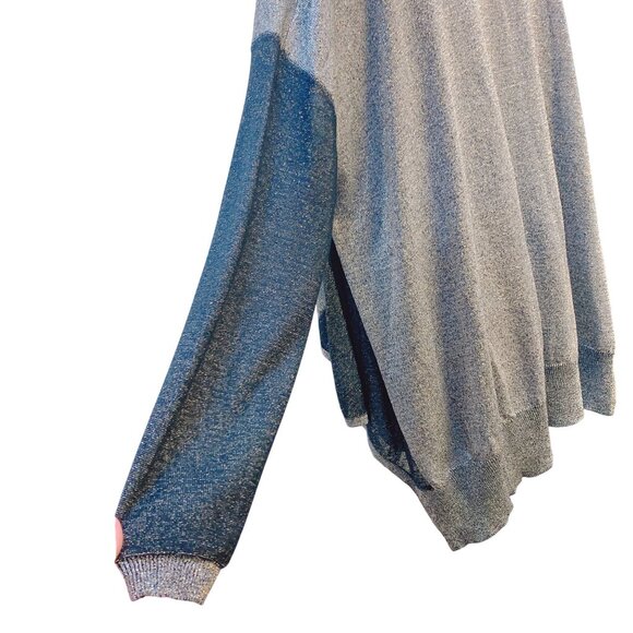 Alembika Metallic Knit Sweater Gray Black Size M - Picture 4 of 7